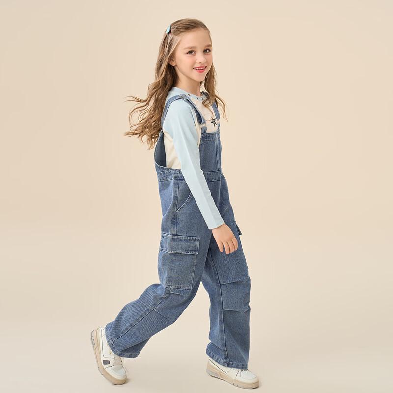 Girls' Casual Denim Overalls