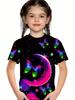Children's Clothing Girl Clothes Short Sleeve Girl T-Shirt Prety Butterfly Print Kawaii Round Neck Girl Top Kids Summer Clothes