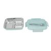 Lunch Box 3 Compartments 304 Stainless Steel Plastic Matching Spoon Chopsticks Portable Lunch