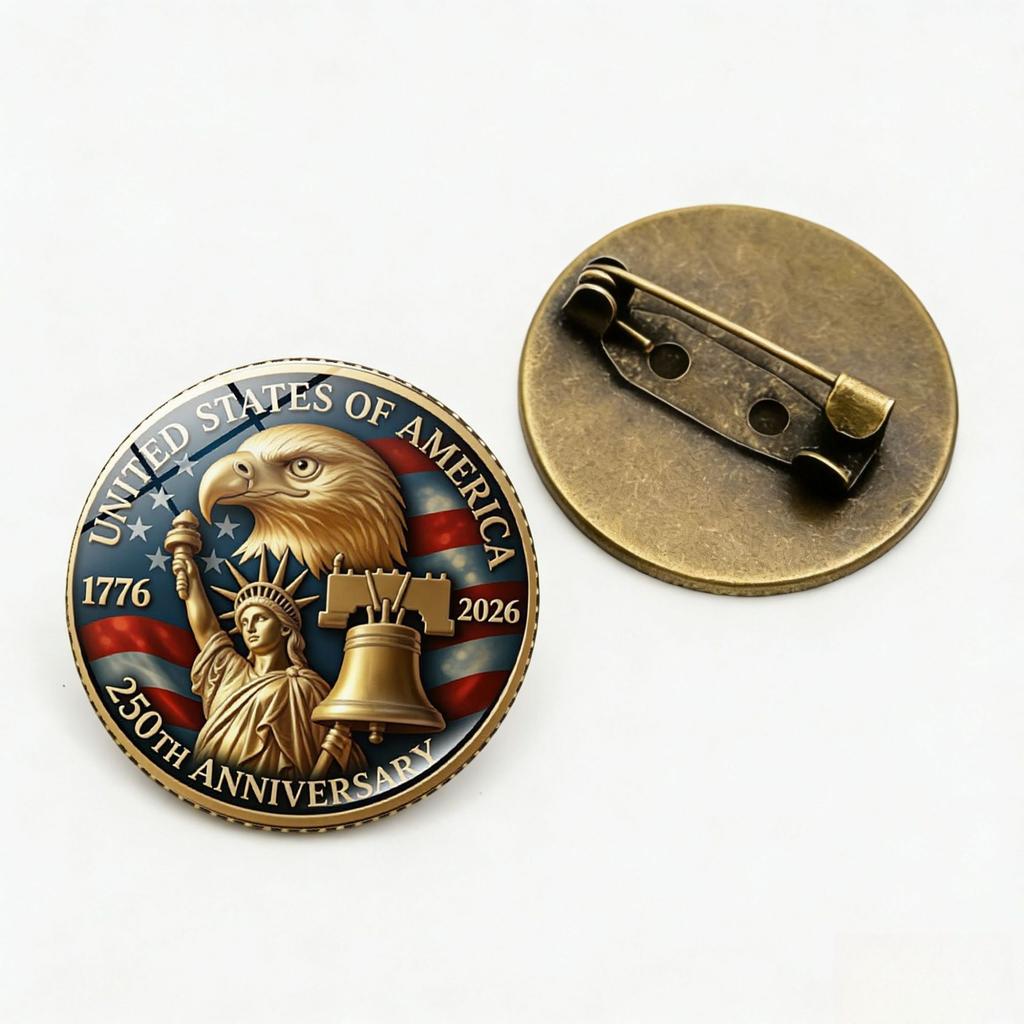 250th Anniversary Of The United States Commemorative Pin Us 250th Liberty Eagle Brooch 1776-2026 American Patriotic Badge Eagle