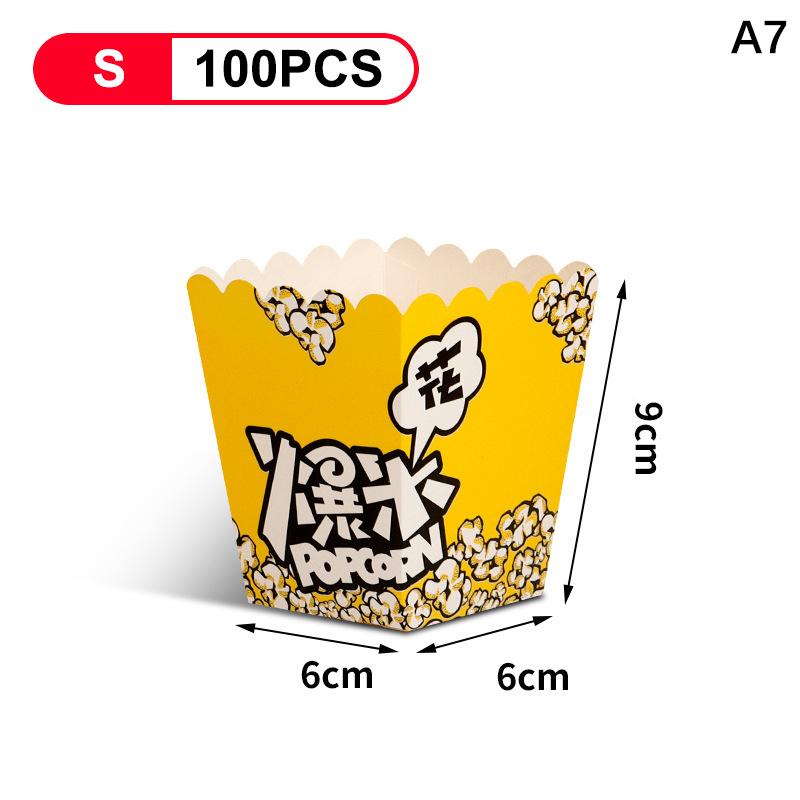 Disposable Popcorn Buckets Container Holder Paper Cup Popcorn Boxes Packaging Box For Theme Birthday Party Decoration