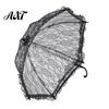Vintage Style Sunshade Gothic Lace Umbrella, Black Bridal Parasol for Halloween UV Resistant Umbrella Witch Cosplay, Wedding Decoration, Stage