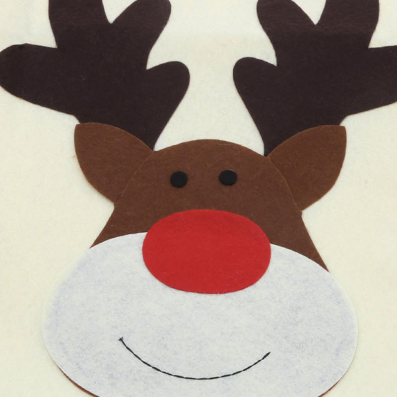 Merry Christmas Decor Cartoon Cute Elk Chair Cover Navidad Christmas Home Decoration Chair Cover Household Dustproof Chair Cover