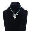 Handgefertigte geknotete Seil Herz Anhänger Halskette Pullover Kette Stapelbare Stern Perlen Halskette Für Frauen Schmuck Geschenk
