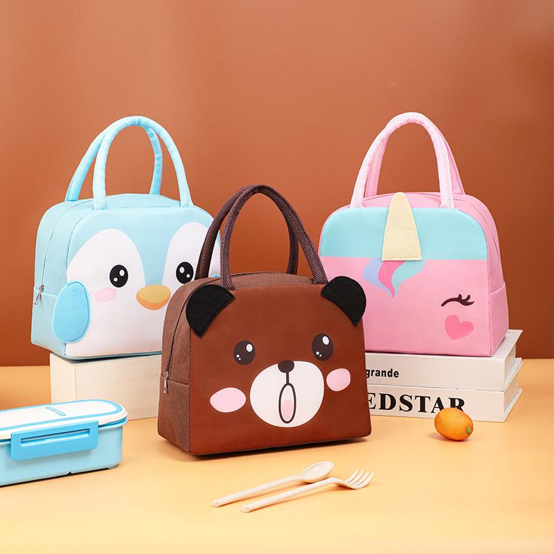 3d Cartoon Lunch Bag Insulated Food Carrier For Students Outdoor Use