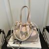 Women'S Bag Fashion Pearl Bucket Bag Texture Pu Handbag Simple Versatile Shoulder Bag