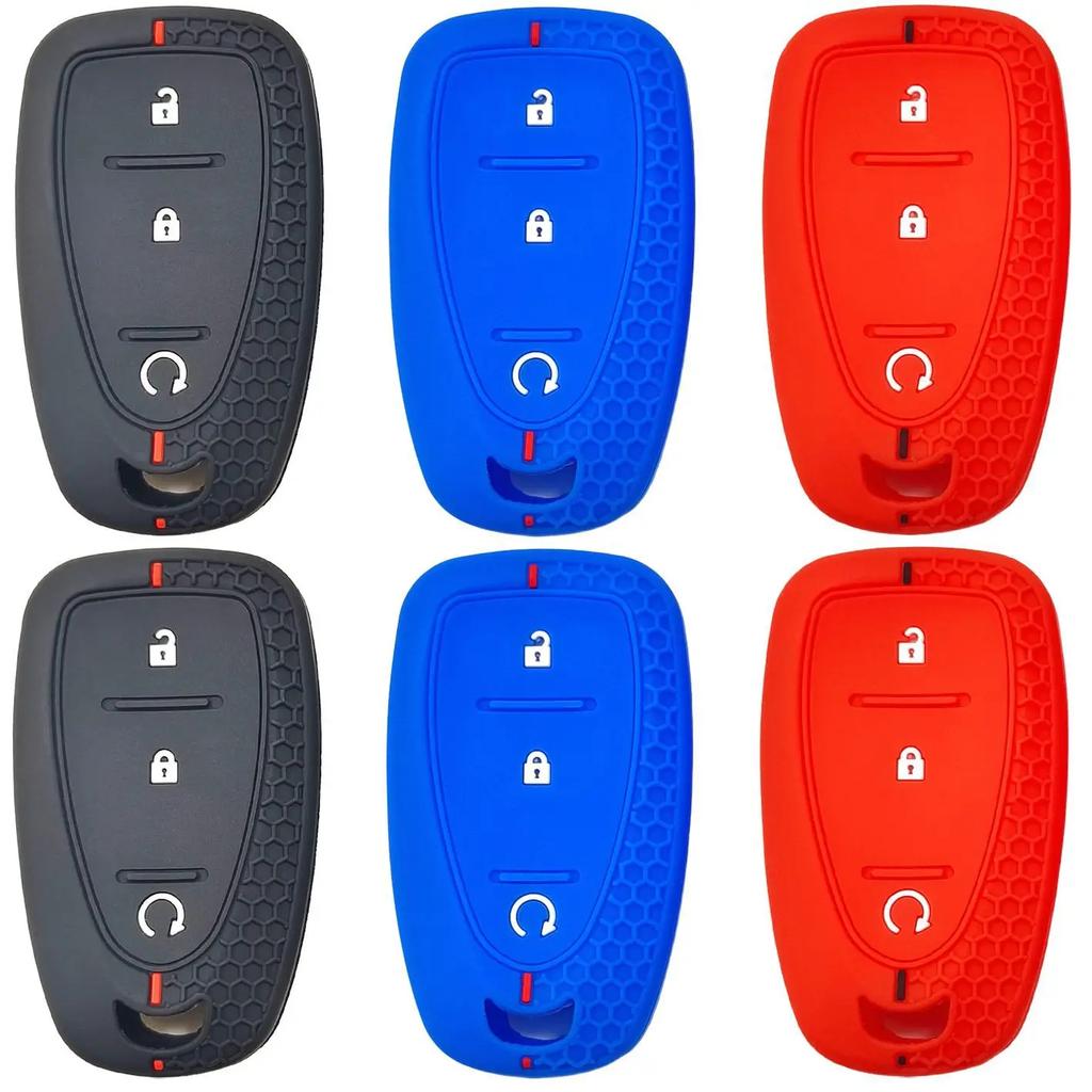 Silicone Car Key Case Holder Shell Soft Remote Cover Protector for Chevrolet Cruze Aveo Malibu Cruze Spark Sail Flip Key Bag Set