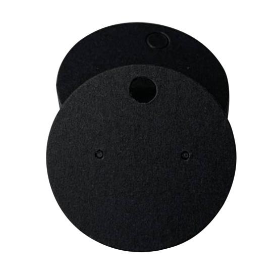 

100 шт., пустые круглые держатели для сережек, карточки для поделок и розничных продаж, идеально подходят для подвешивания сережек и демонстрации ювелирных изделий чёрный