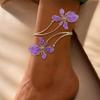 Elegant European Gold Flower Anklet: High-End, Fresh & Sweet Design for Holidays & Banquets