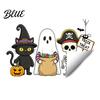 Halloween Window Cling Static Glass Sticker No Residue Reusable Clings Festive Sticker Decal with Dwarf Wizards Black Cats Ghosts Skeletons Pattern