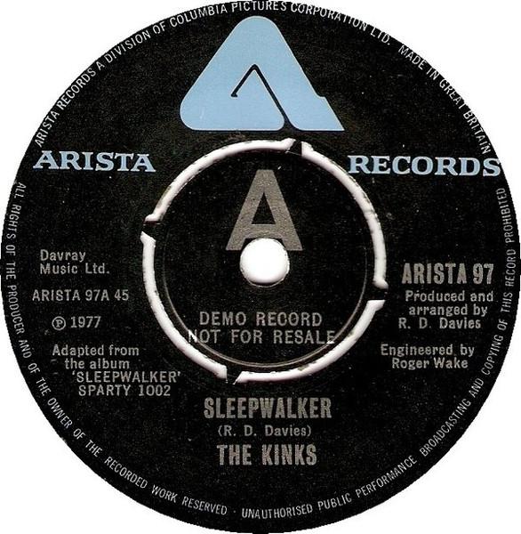 

7inch Record KINKS - Sleepwalker ARISTA97PROMO Arista 1977 UK Rock Used