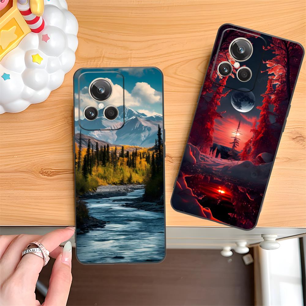 Mountain Forest Mobile Phone Case for Realme GT 8 Neo Pro C75 73 71 C67 65 C55 53 C35 31 C20 15 Colorful Printing Cover Luxury
