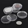 100Pcs/Box 17/20/25/27/30mm Transparent Round Coin Box Capsules Storage Coin Collection Holder Containers Home Supplies