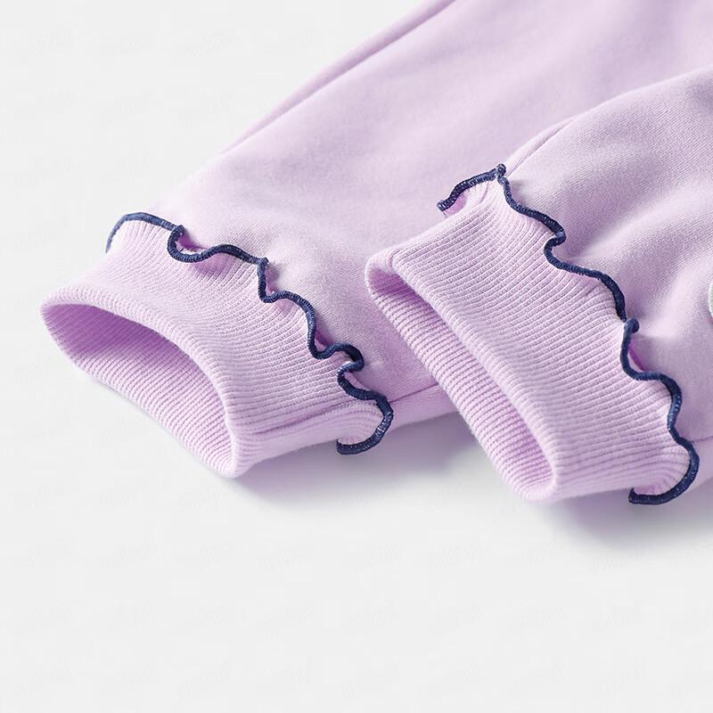 MQDMINI Girls' Knit Casual Pants with Rabbit Bow Pockets