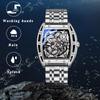 Men's Watch Stainless Steel Silver 3ATM Waterproof Luminous Analog Display Calendar Gear Decoration Quartz Fashion Accessory - Birthday Anniversary