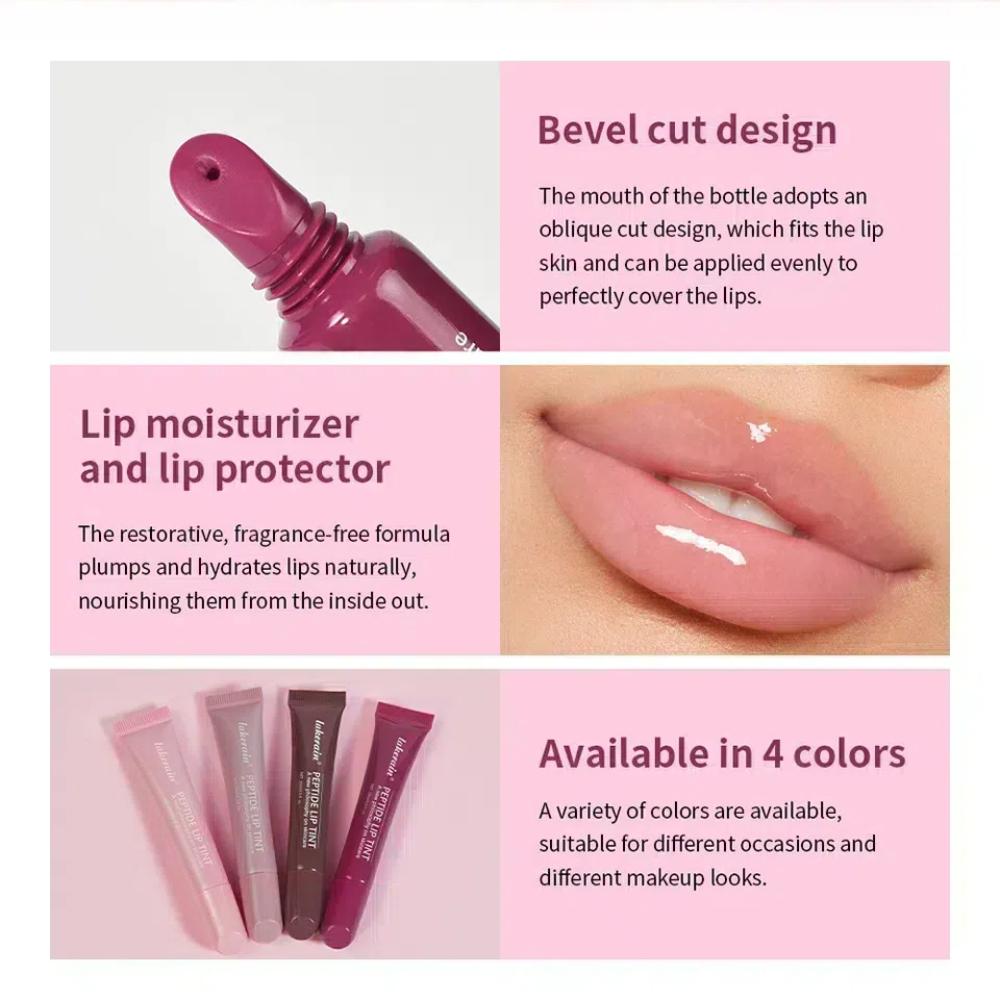 8 pièces Rouge à Lèvres Coloré Polypeptidique, Transfrontalier Hydratant, Hydratant, Hydratant, Brillant Rouge à Lèvres Brillant