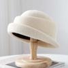 Beret Woolen Rolled Edge Cap Vintage Looking Woolen Formal Hat British Top Hat  Fashion Show