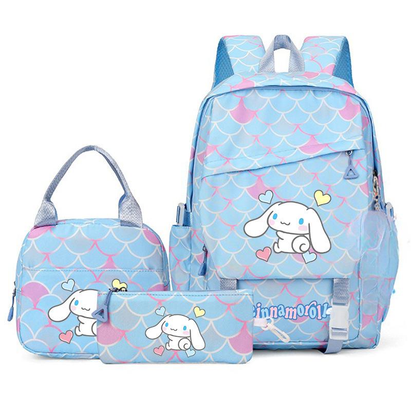 3-delige Schoolrugzakset voor Studenten Grote Capaciteit Oxford Stof Schooltas met Schouderband en Etui 3 piece set