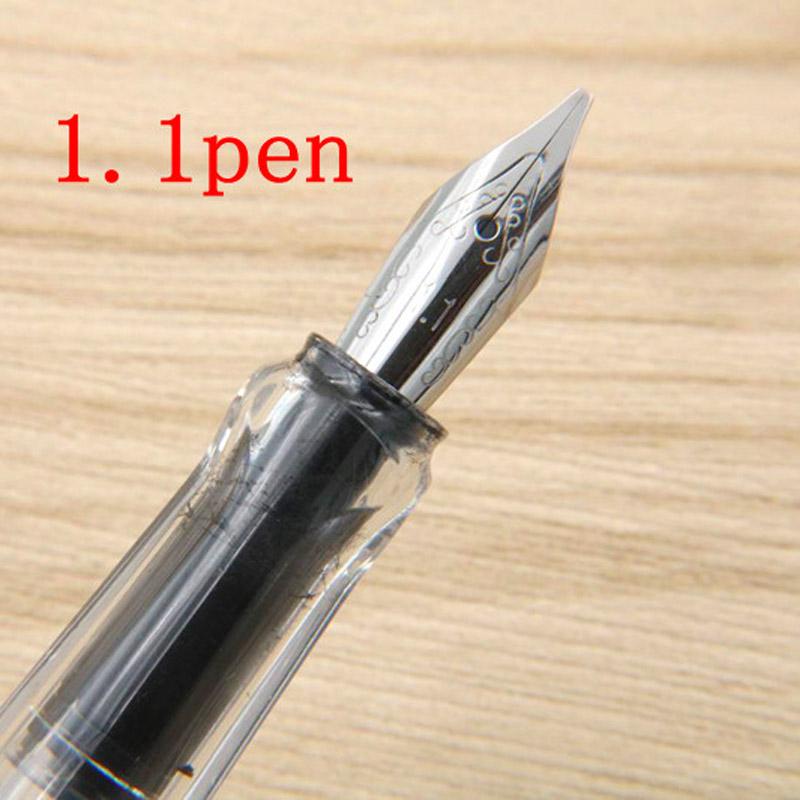 1 Stück Entenschnabel Gotisch parallel Füllfederhalter transparent weiß Kunst Flachspitze Schüler Büro Geschenke Schreibwaren Tintenstifte
