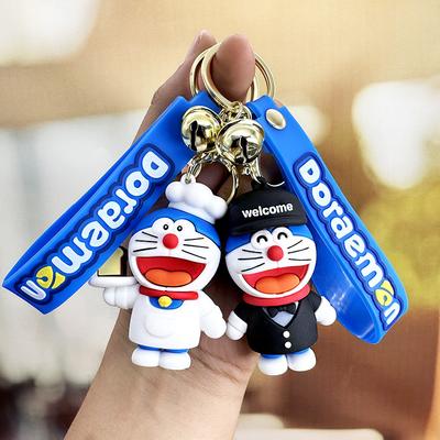 Llavero de Muñeca de Dibujos Animados Anime Doraemon Gato Jingle Colgante Anillo de Cadena para Llaves de Coche Bolso Regalo