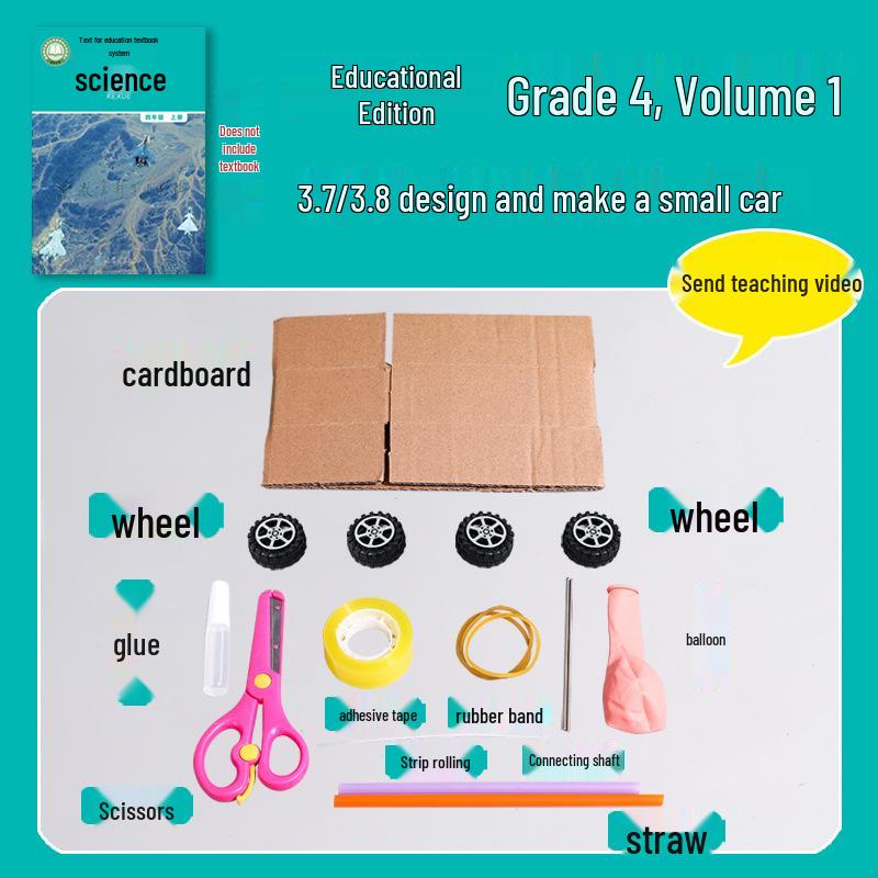 

4th Grade First Semester Science Experiment Kit with Textbook & Small Car Project