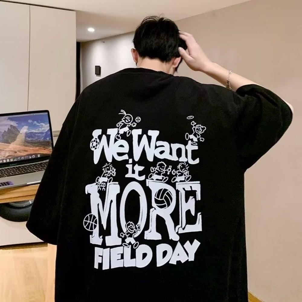 

Hot selling new men s summer letter printed comfortable and breathable round neck T-shirt outdoor leisure vacation top 4XL
