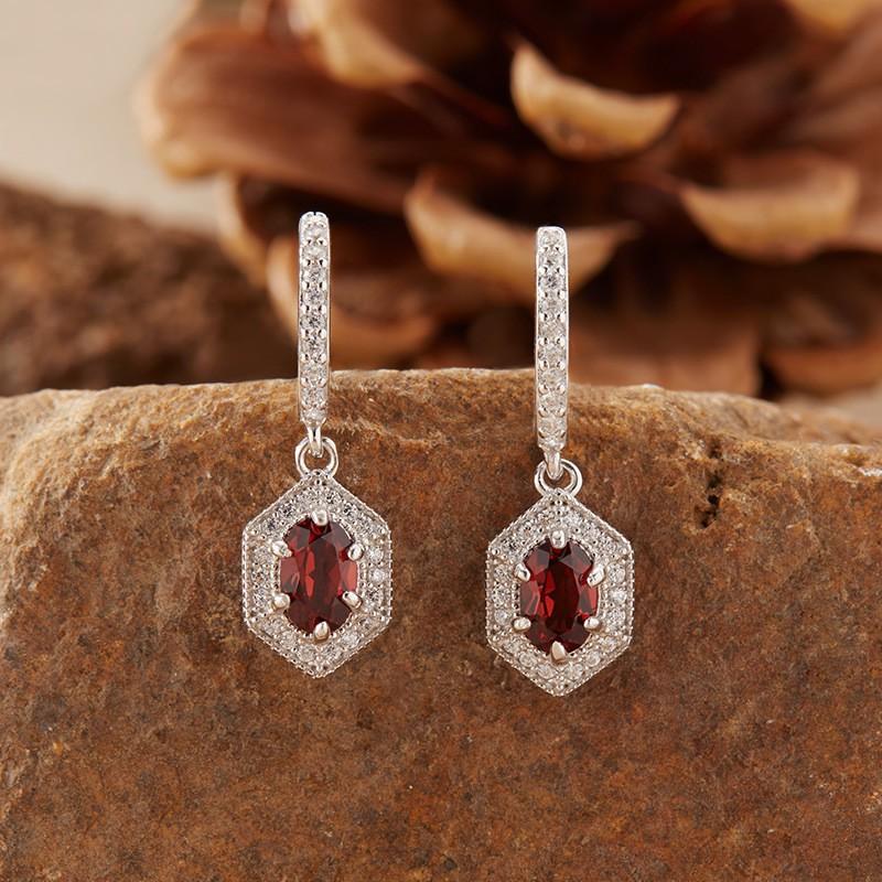 Womens Gemstone Pendant Necklace Chain Fashion Jewelry