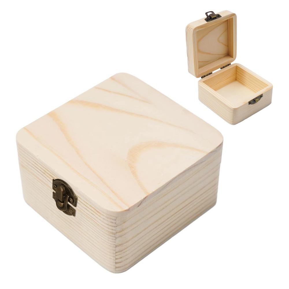 Plain Wooden Packing Box Small Size Gift Box Jewelry Storage Box  Jewelry and Small Item Storage
