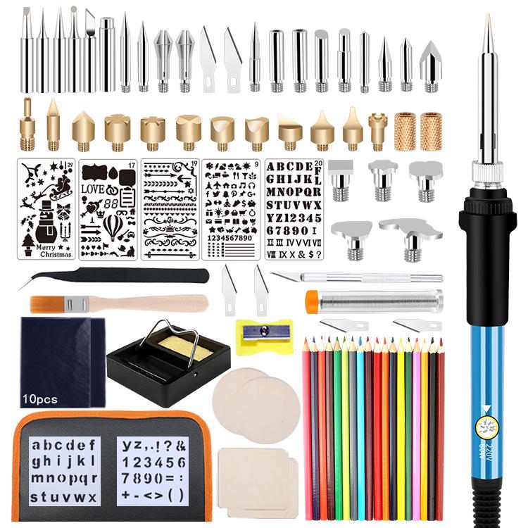 90-Piece Soldering & Pyrography Set with Constant Temperature Engraving Tools and Tips.