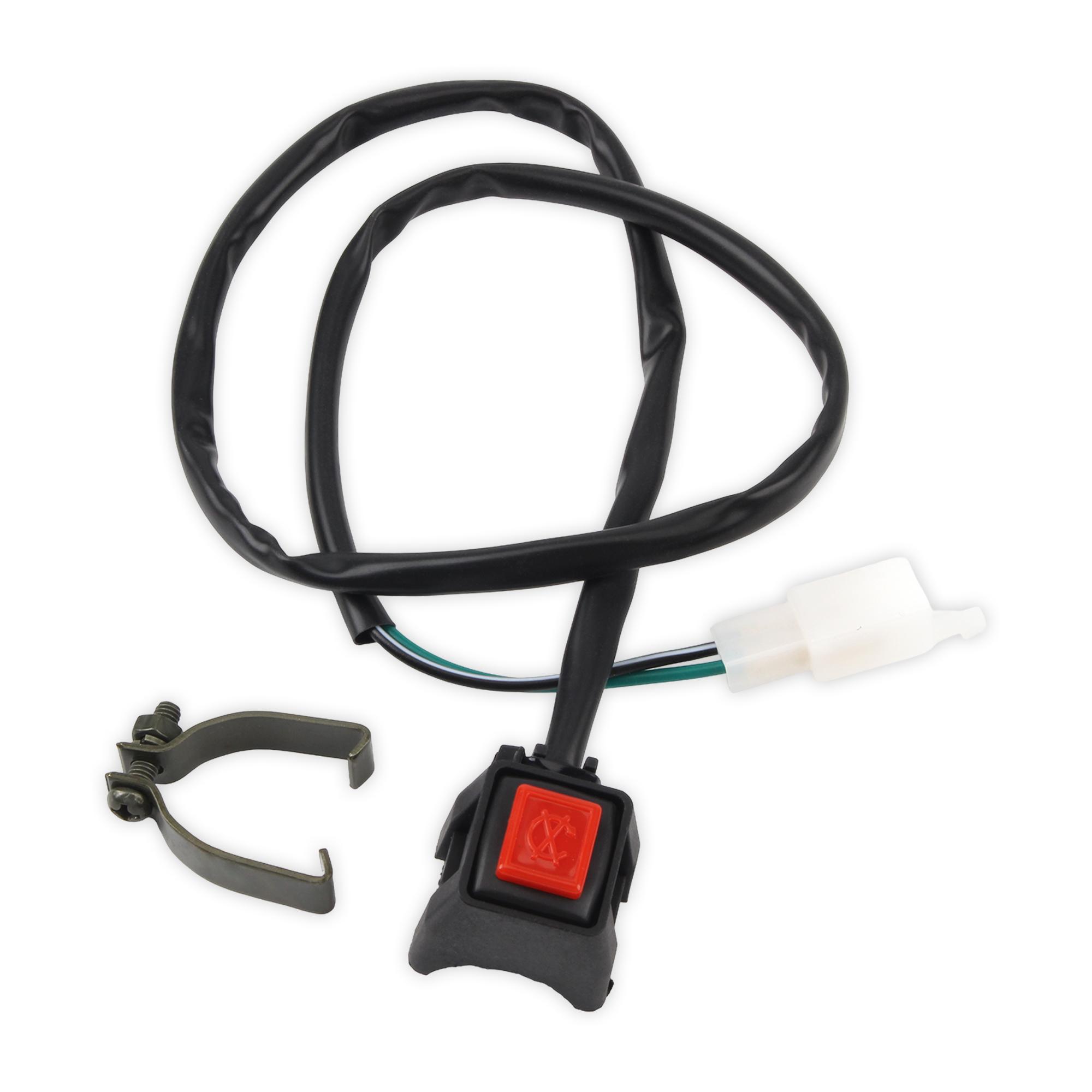 22mm Motorcycle Square Button Switch ON OFF Engine Starter Switch Handlebar Ignition For KTM Yamaha EXC SXF XCF Universal Parts красный