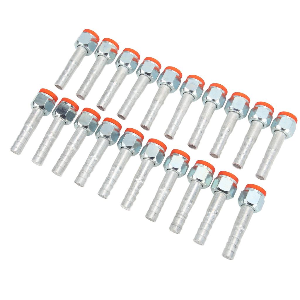 20PCS Air Conditioning Hose Barb Fitting Straight Aluminum High Strength Universal for Cars Trucks 5 8in
