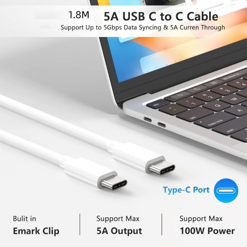 100W USB C Charging Power Adapter Fast Charging Phone Charging Adapter For Smartphones Tablet Laptop Accessories