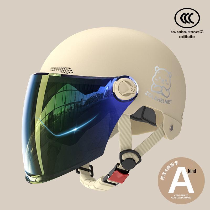Women's Lightweight Ventilated Electric Scooter Helmet with Sun & Ear Protection - All-Season 3C Certified Half Helmet