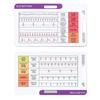 Yousheng EKG Rhythm Interpretation Card Portable Reference Badge Card Electrocardiogram Rapid Interpretation Guide Horizontal Vertical Layout Cheat