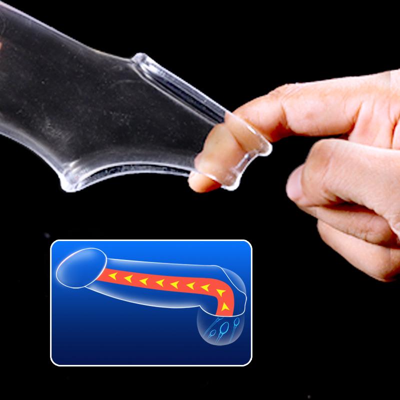 Vibrator Penis Sleeve Horse Dildo Reusable Condom Cock Ring Dildos Delay Penis Extender Dick Enlarger Sexy Toys For Men Sex