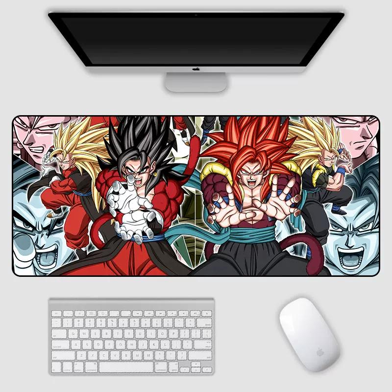 2026 Dragon Ball Leather Mouse Pad Son Goku Printing Pattern Large Size Game Gaming Keyboard Pad Boys Office Animation Non-slip Table Mat