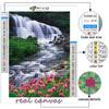 5D DIY Diamond Painting Cross Stitch Scenic Waterfall  Diamond Embroidery Mosaic Wall Art Home Decoration