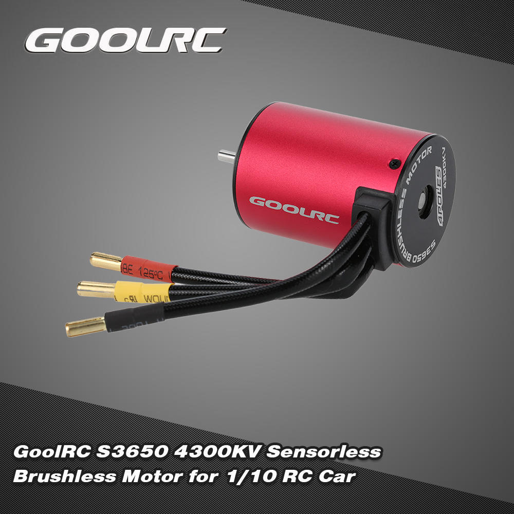 GoolRC S3650 4300KV sensorløs børsteløs motor for 1/10 RC-bil