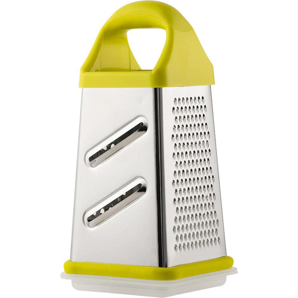 Four-Side Box Grater Cheese Grater with Container Stainless Steel Multipurpose Slicer for Vegetable Cutter Kitchen Accessorie