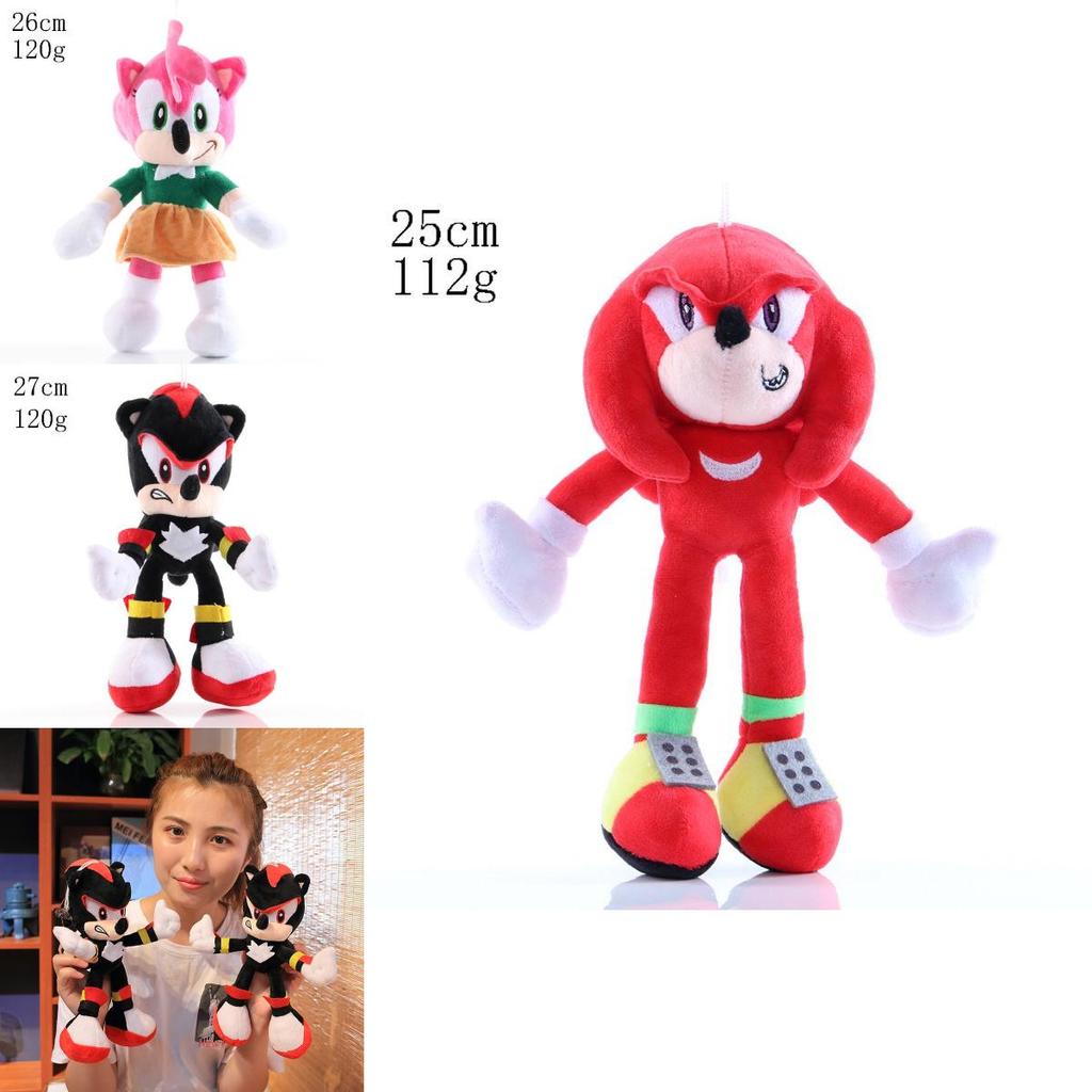 Adorable 28cm Sonic The Hedgehog Shadow Amy Rose Knuckle Tail Plush Toy For All Ages