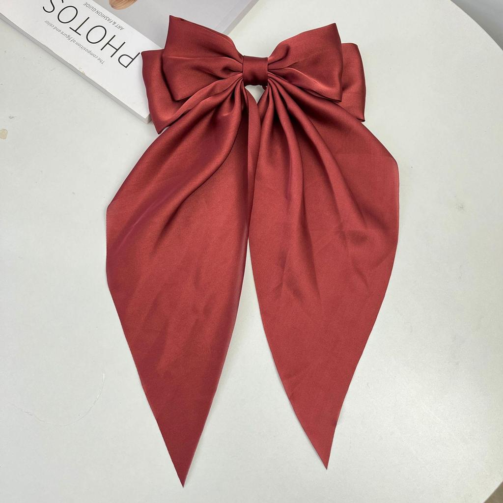 Exclusive Red Bow Hair Clip – Elegant Temperament Spring Style Accessory