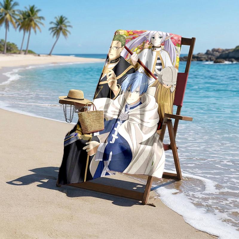 Frieren Fashion Beach Towel: Ideal for Summer Adventures Soft, absorbent and quick drying suitable for swimming and bathing