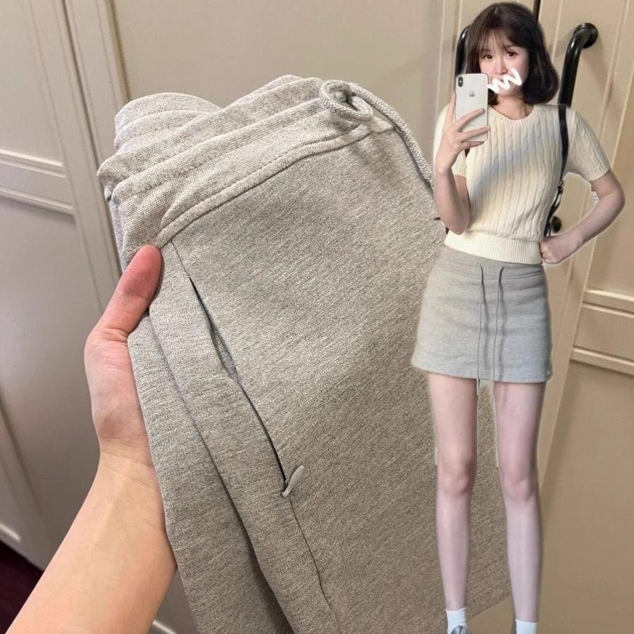 

Grey hip skirt children s summer a-word skirt, thin casual dress women s gray sports skirt hip wrap S