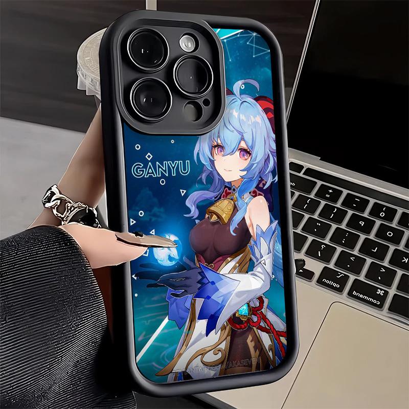 Phone Case for iPhone 17 Air 16E 15 16 Pro Max Genshin Impact Ganyu Cover 14 Plus 13 12 Mini Soft Shell Silicone Fundas