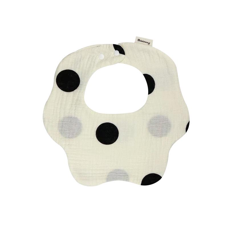 Japanese Style Waterproof Baby Bib - Cartoon Design, Pure Cotton, Ideal for Newborns