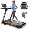FT71 Opvouwbare Hometrainer |24% Automatische Hellingverstelling|46cm Verbreed Loopvlak|1–16 km/u|Geluidsarme Motor | 150kg Gewichtscapaciteit|Slimme App