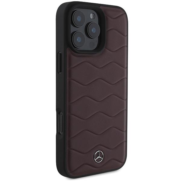 Mercedes Mehcp16X23Rwrsr Iphone16 Pro Max 6.9 Czerwony/Red Hardcase Mb Waves Leather