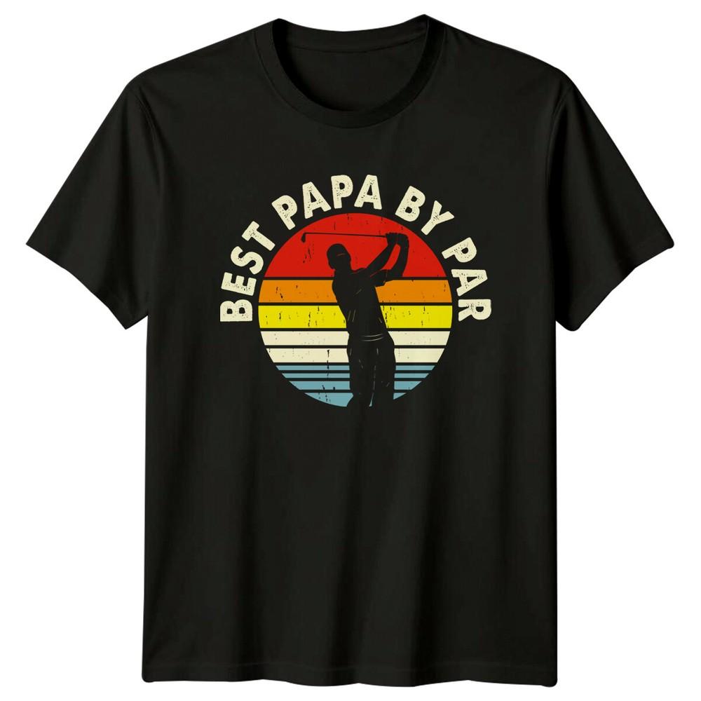 Best Papa By Par Golf Player Retro Fathers Day TShirt