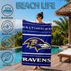 Football Ravens Logo Beach Towel, Microfiber Beach Towel, Perfect For Pool, Beach, Travel, Home Decor Beach Party Fan Gifts