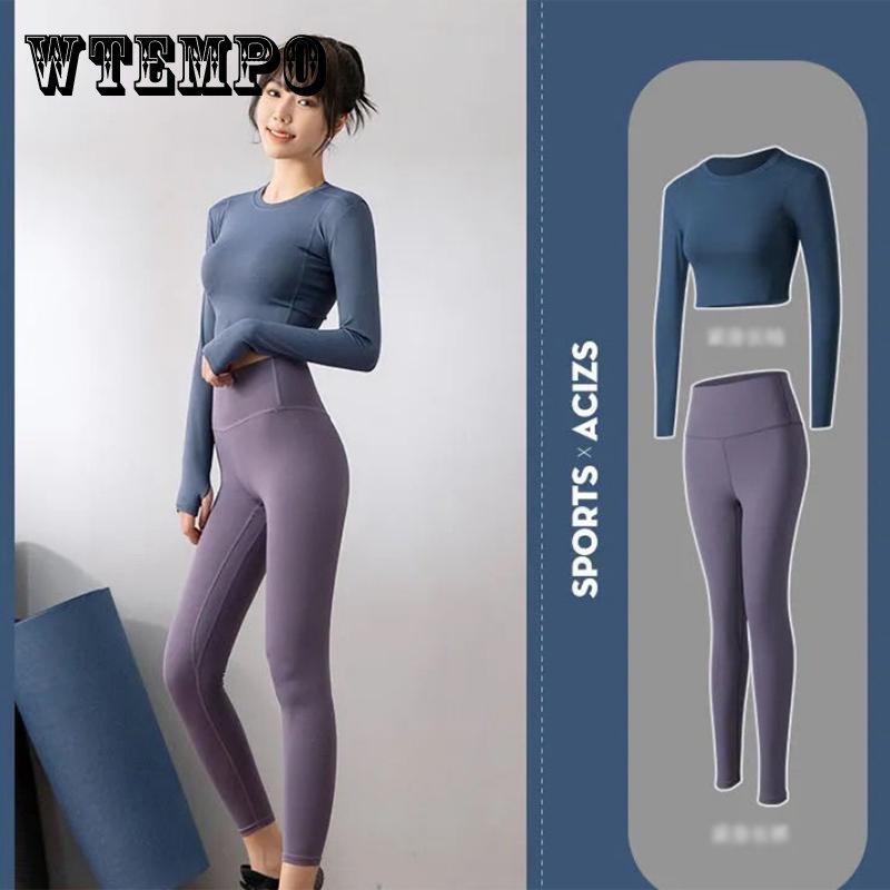 

Костюмы для бега Женские облегающие костюмы с высокой талией Сексуальные костюмы для йоги Женские быстросохнущие костюмы Спортивные костюмы больших размеров Женские брюки с длинными рукавами